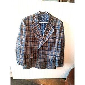 Vintage sports jacket  gray multi mens